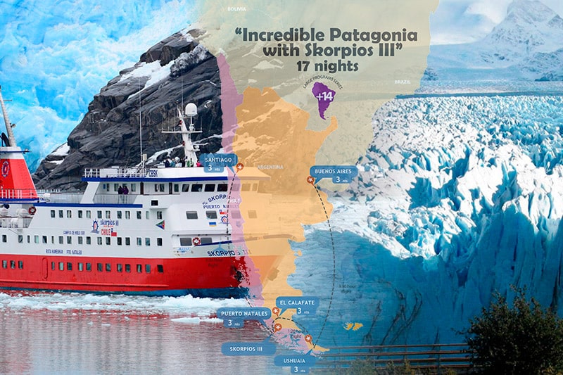 Incredible Patagonia with Skorpios Cruise - 17 Nights
