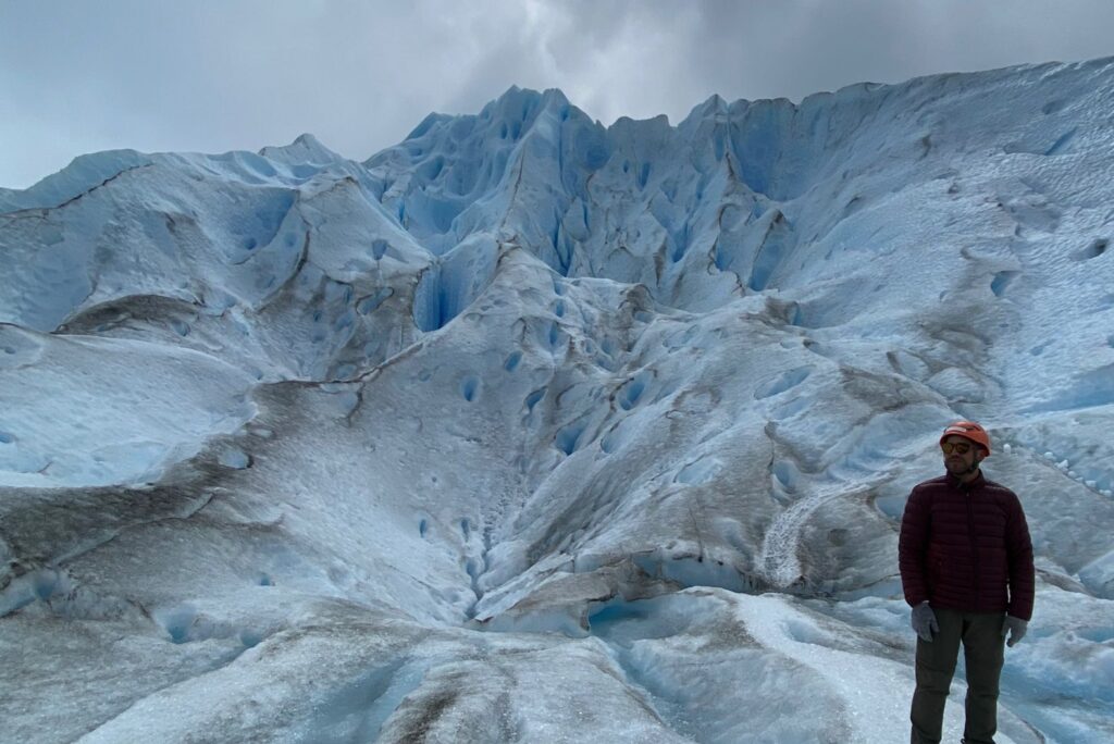 trekking on perito moreno glacier