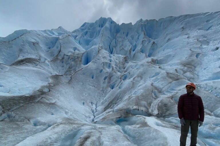 trekking on perito moreno glacier