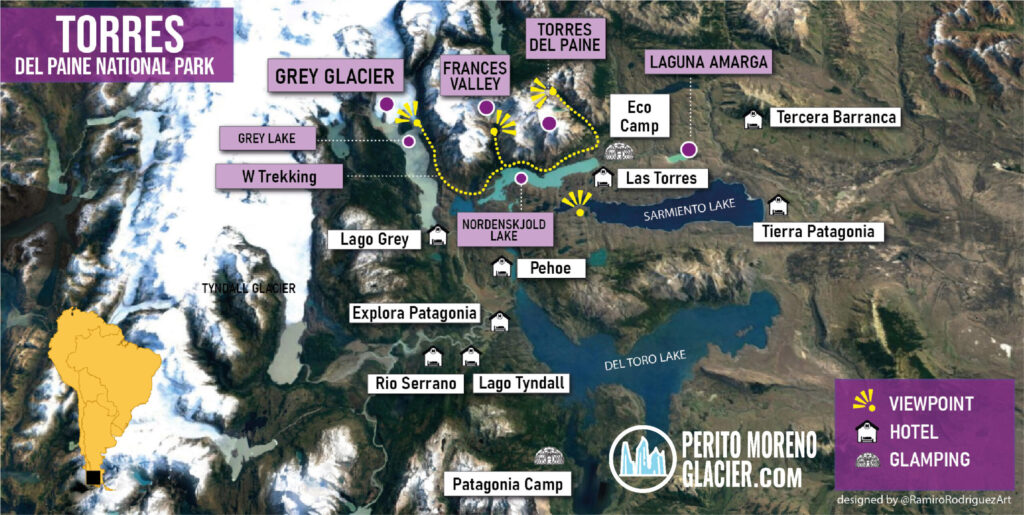 torres del paine np map peritomorenoglacier 01