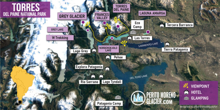 torres del paine np map peritomorenoglacier 01