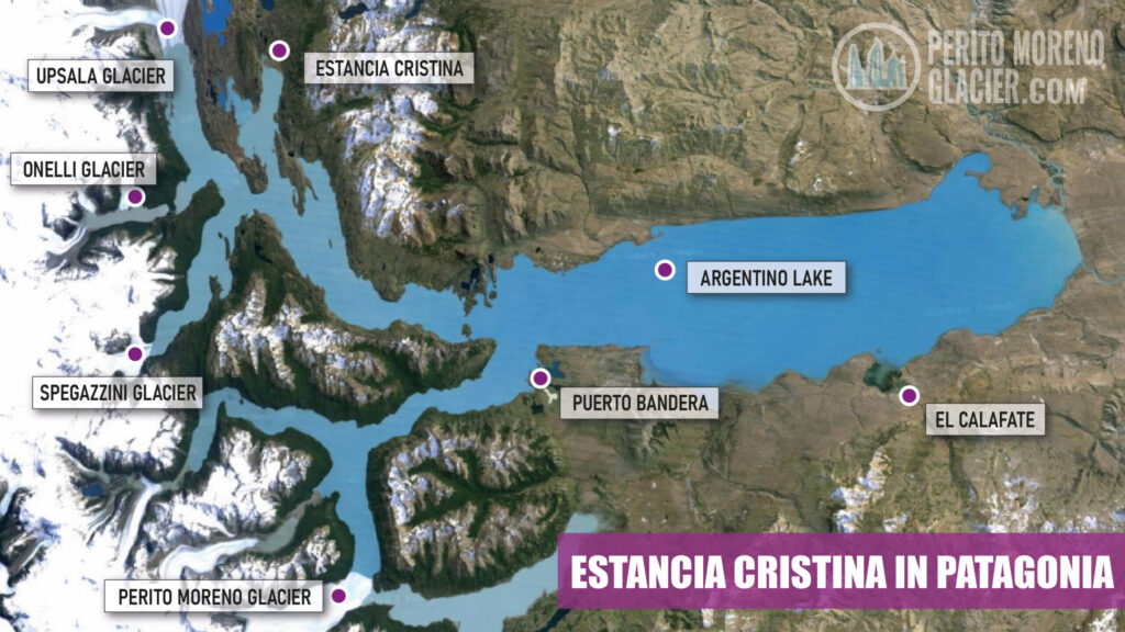 Map of Estancia Cristina and surroundings