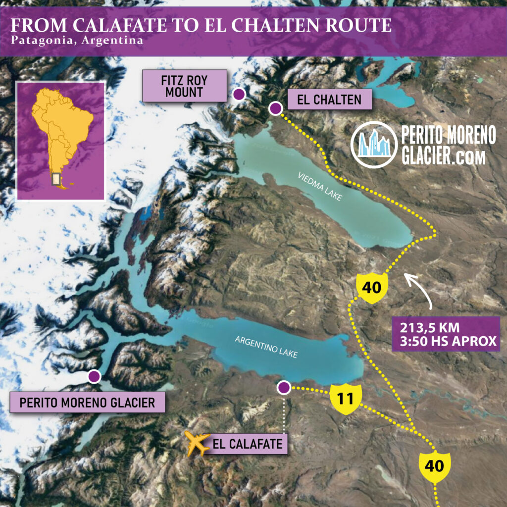 map from el calafate to chalten perito moreno mesa de trabajo 1