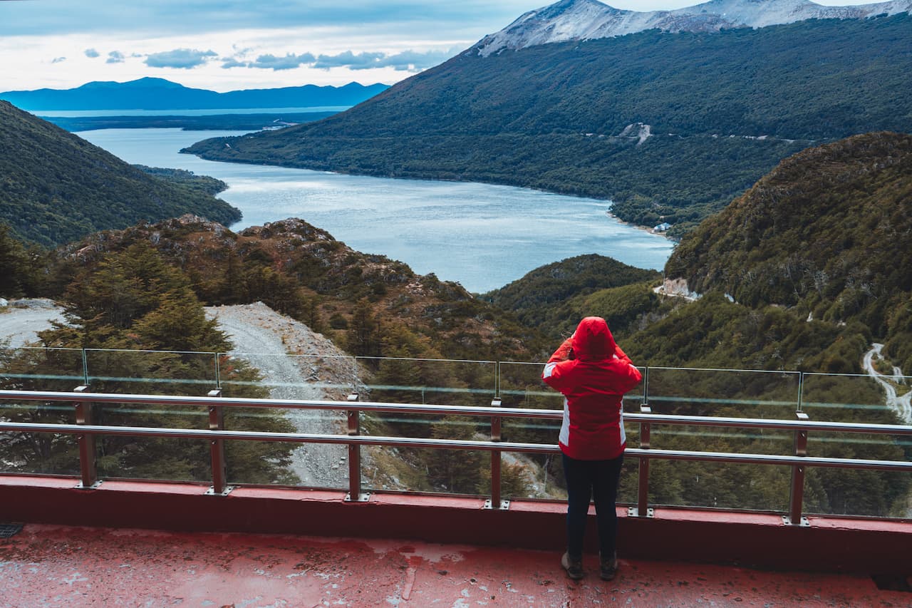 Scenic view during the Fagnano and Escondido Lakes tour near Ushuaia in Tierra del Fuego.