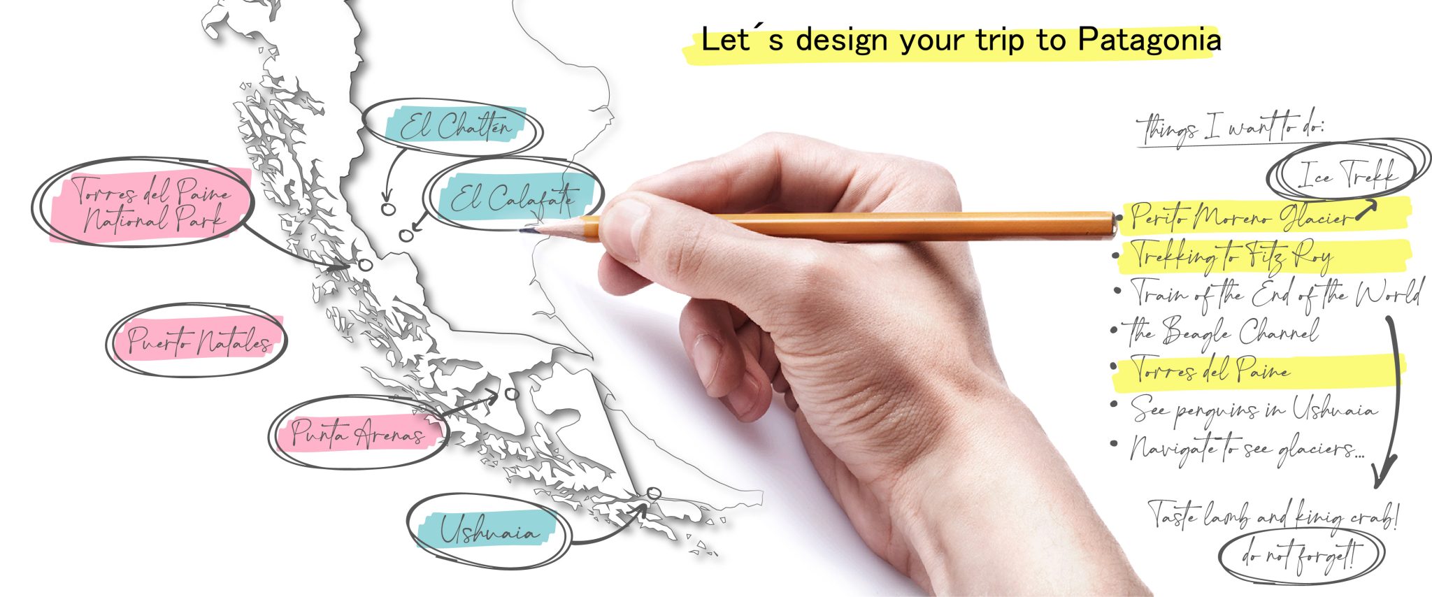 Lets design your trip to Patagonia. DMC for Patagonia since 2000. Incoming Tour Operator in Patagonia