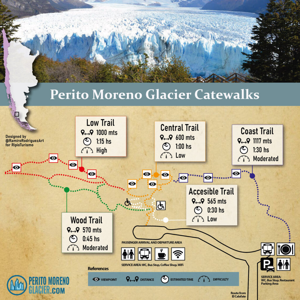 catewalk map perito moreno glacier mesa de trabajo 1