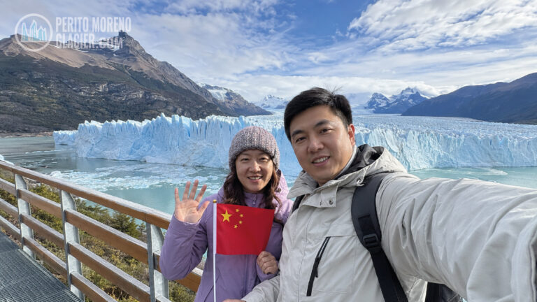 chinese travelers perito moreno glacier