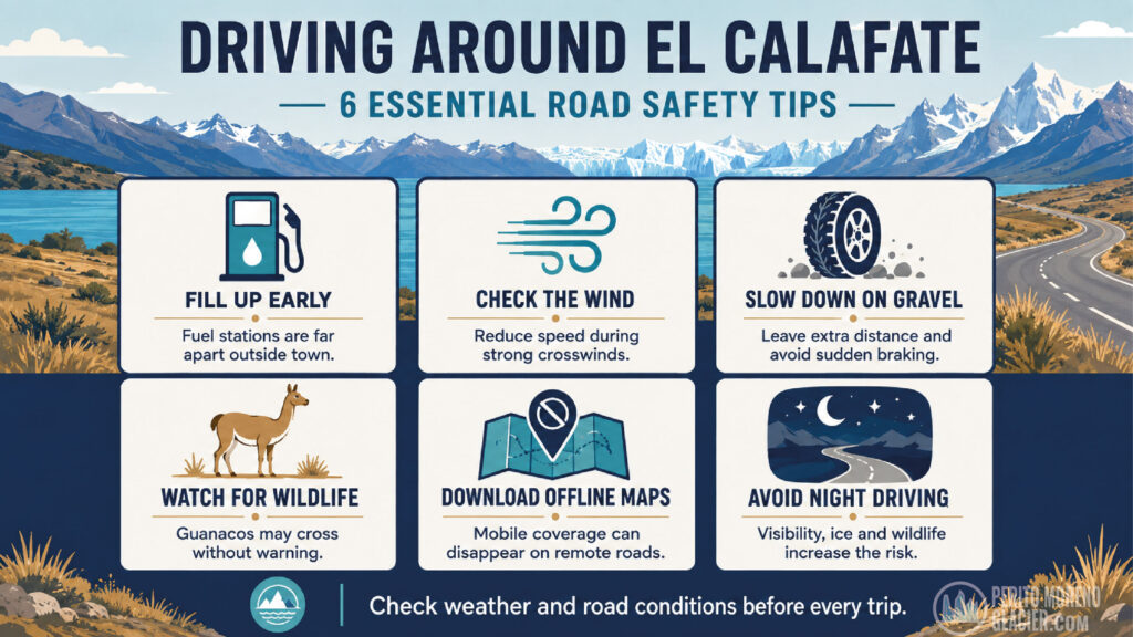 driving around el calafate infographic