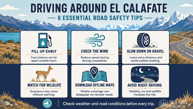 driving around el calafate infographic