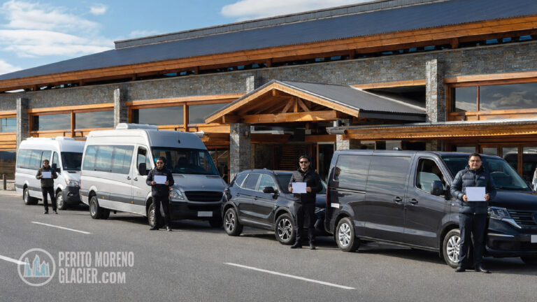guides and vehicles at el calafate airport