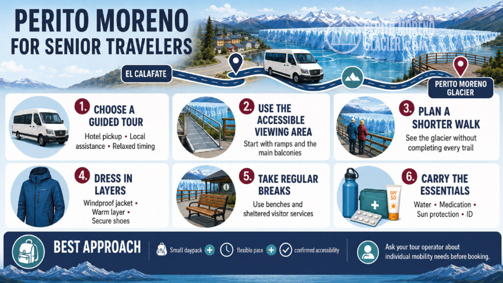 infographic perito moreno senior travelers