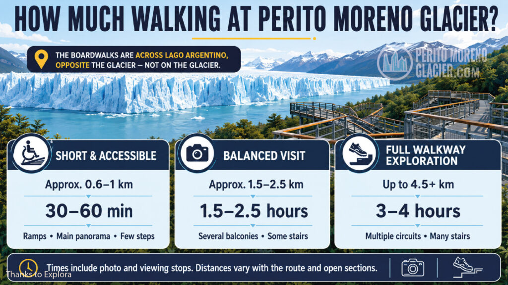 infographic perito moreno walkways
