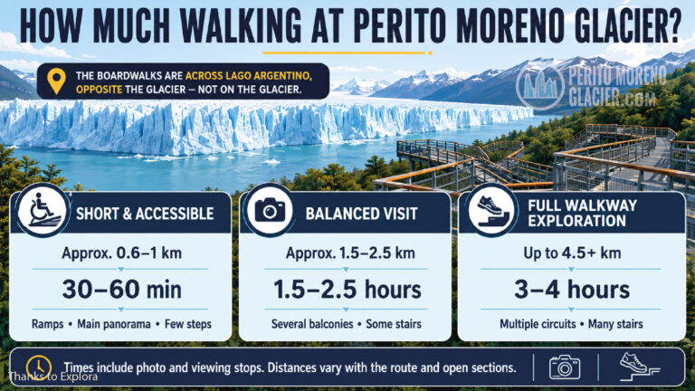 infographic perito moreno walkways
