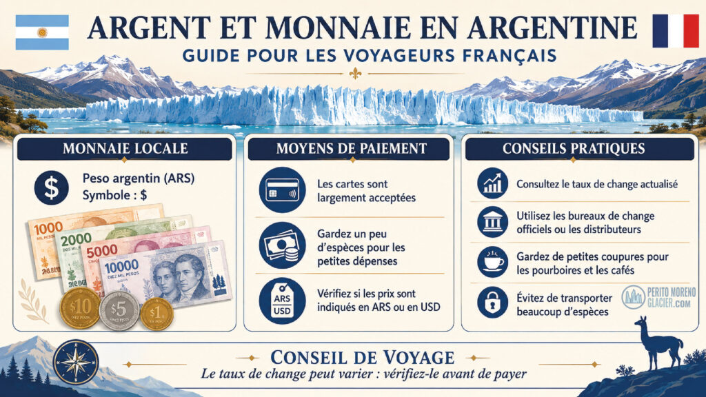 perito moreno glacier for french travelers money
