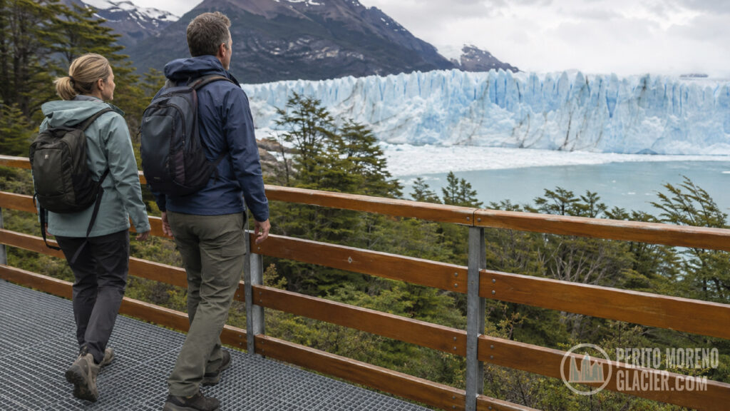 perito moreno glacier for german travelers couple