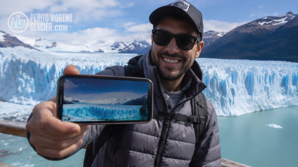 perito moreno glacier smartphone picture