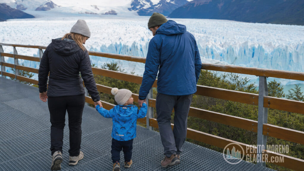 perito moreno glacier with baby photo