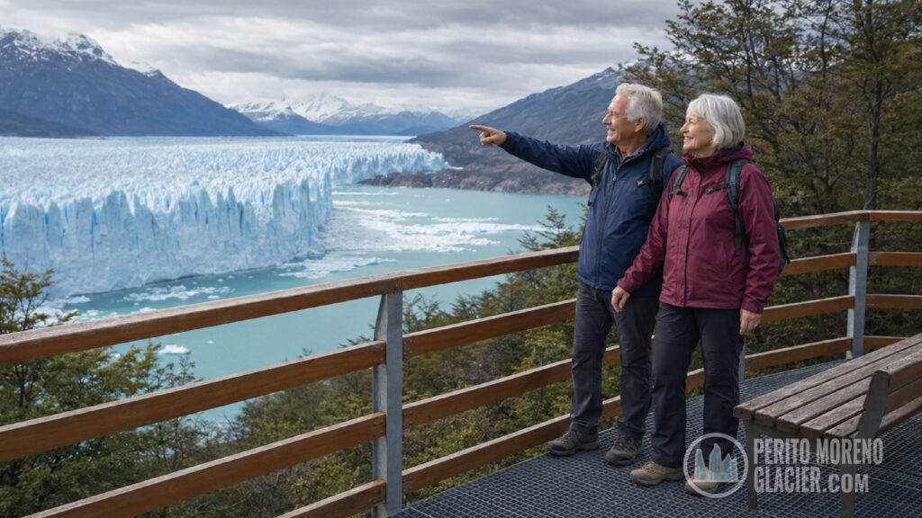 senior travelers perito moreno glacier