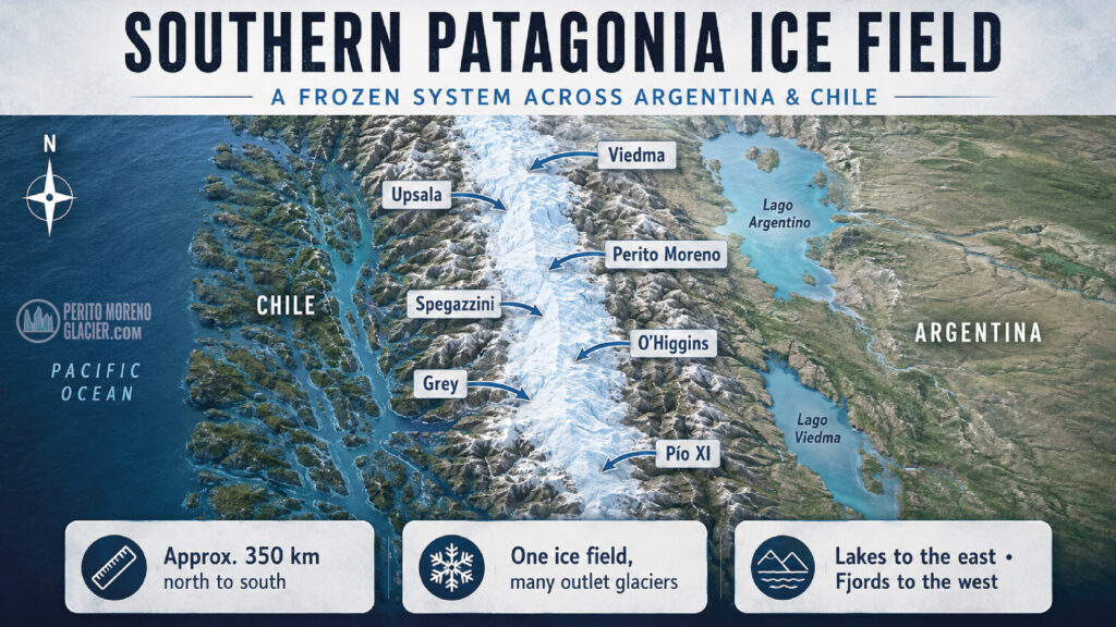 southern patagonia ice field map