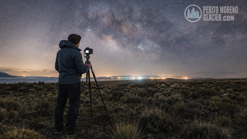stargazing perito moreno glacier sky
