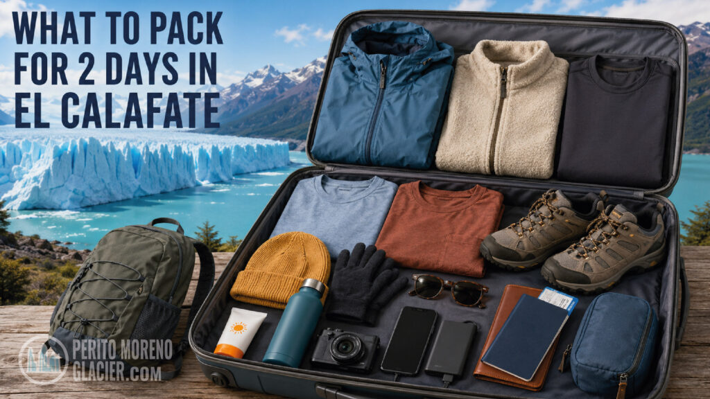 what to pack for a 2-night tour in El calafate